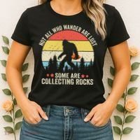 Rock Collector Bigfoot For Rockhound Geologist Geod Hunter Women's T-Shirt thumb 2