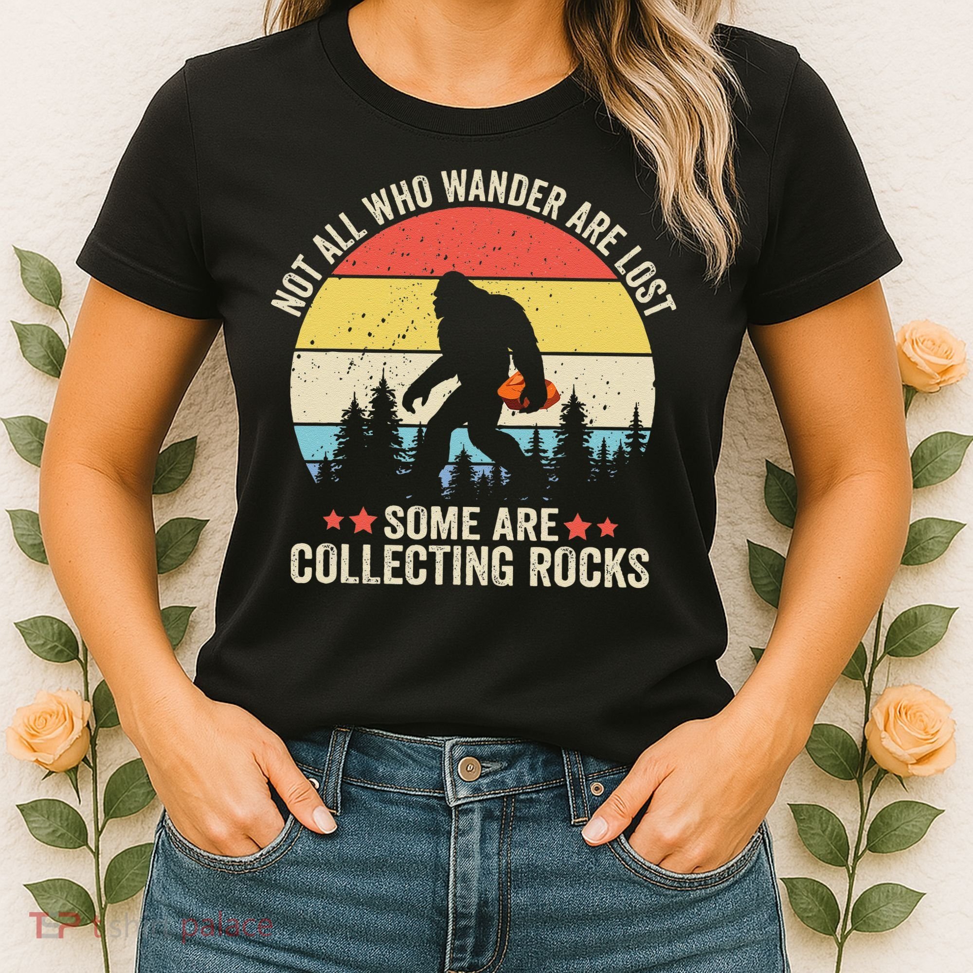 Rock Collector Bigfoot For Rockhound Geologist Geod Hunter Women's T-Shirt