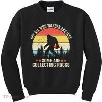 Rock Collector Bigfoot For Rockhound Geologist Geod Hunter Kids Sweatshirt thumb 0
