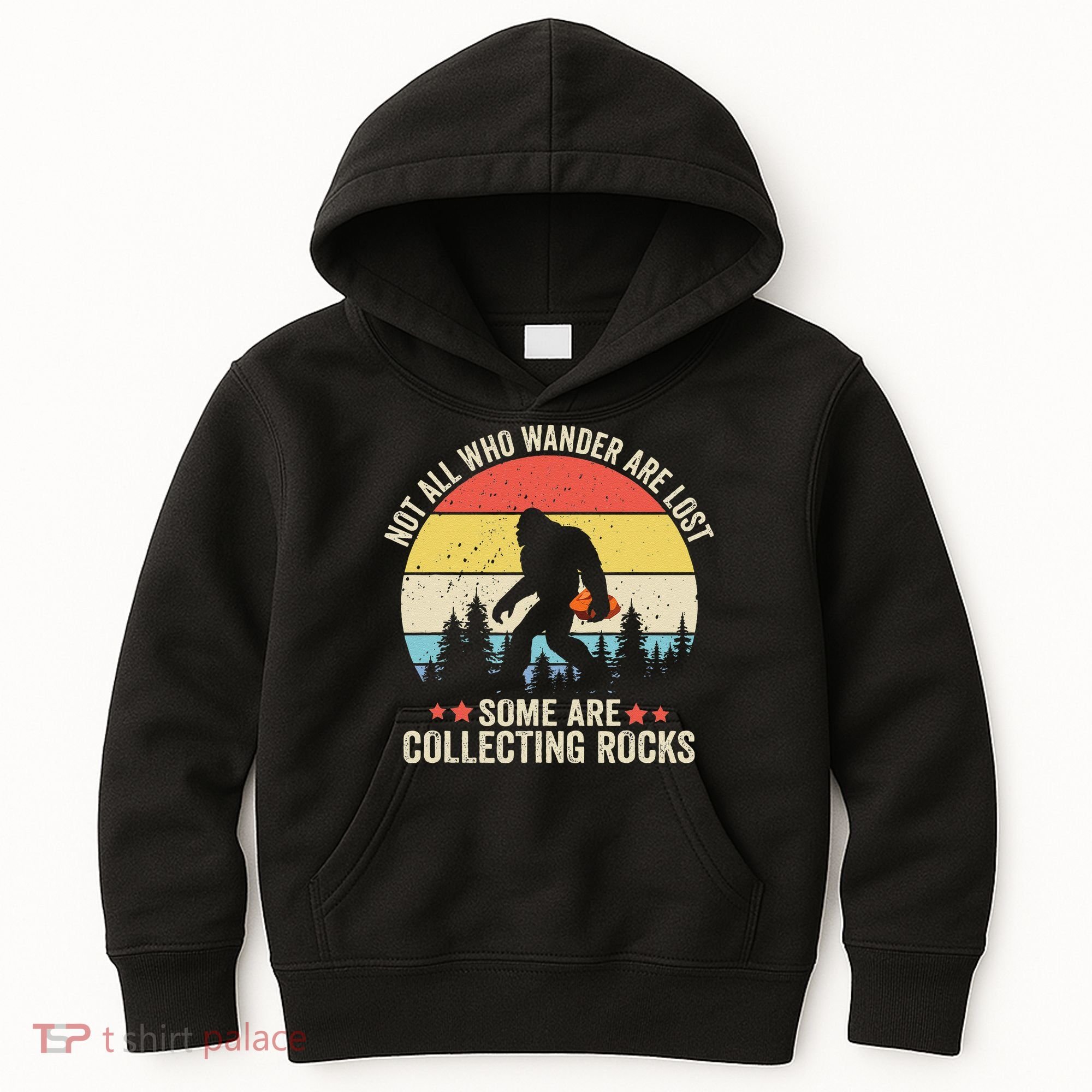 Rock Collector Bigfoot For Rockhound Geologist Geod Hunter Kids Hoodie