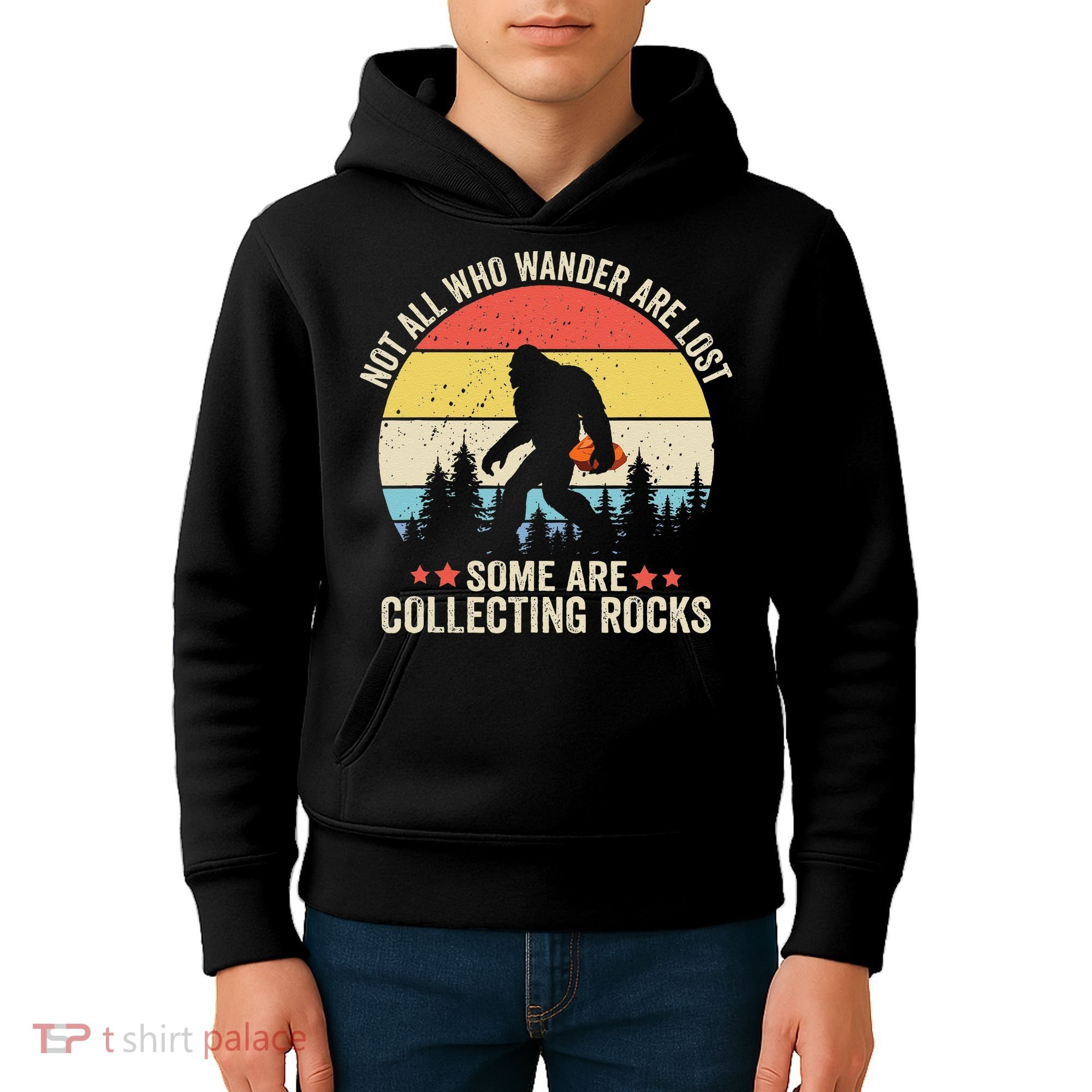 Rock Collector Bigfoot For Rockhound Geologist Geod Hunter Kids Hoodie