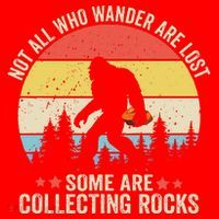 Rock Collector Bigfoot For Rockhound Geologist Geod Hunter Santa Hat thumb 1