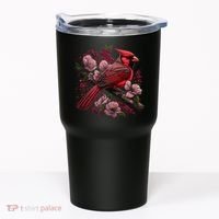 Red Cardinal Bird And Pink Flowering Dogwood Blossoms Tumbler thumb 0