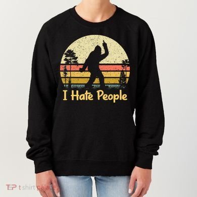 Retro Camping Bigfoot Sasquatch Middle Women's Sweatshirt