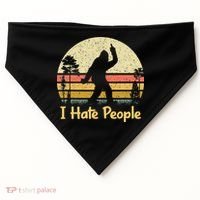 Retro Camping Bigfoot Sasquatch Middle USA-Made Doggie Bandana thumb 0