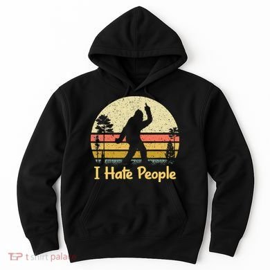 Retro Camping Bigfoot Sasquatch Middle Hoodie