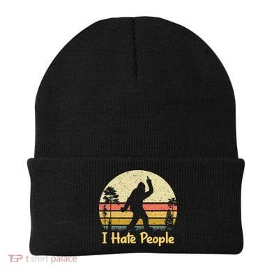 Retro Camping Bigfoot Sasquatch Middle Beanie