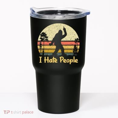 Retro Camping Bigfoot Sasquatch Middle Tumbler
