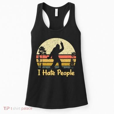 Retro Camping Bigfoot Sasquatch Middle Women's Tank Top