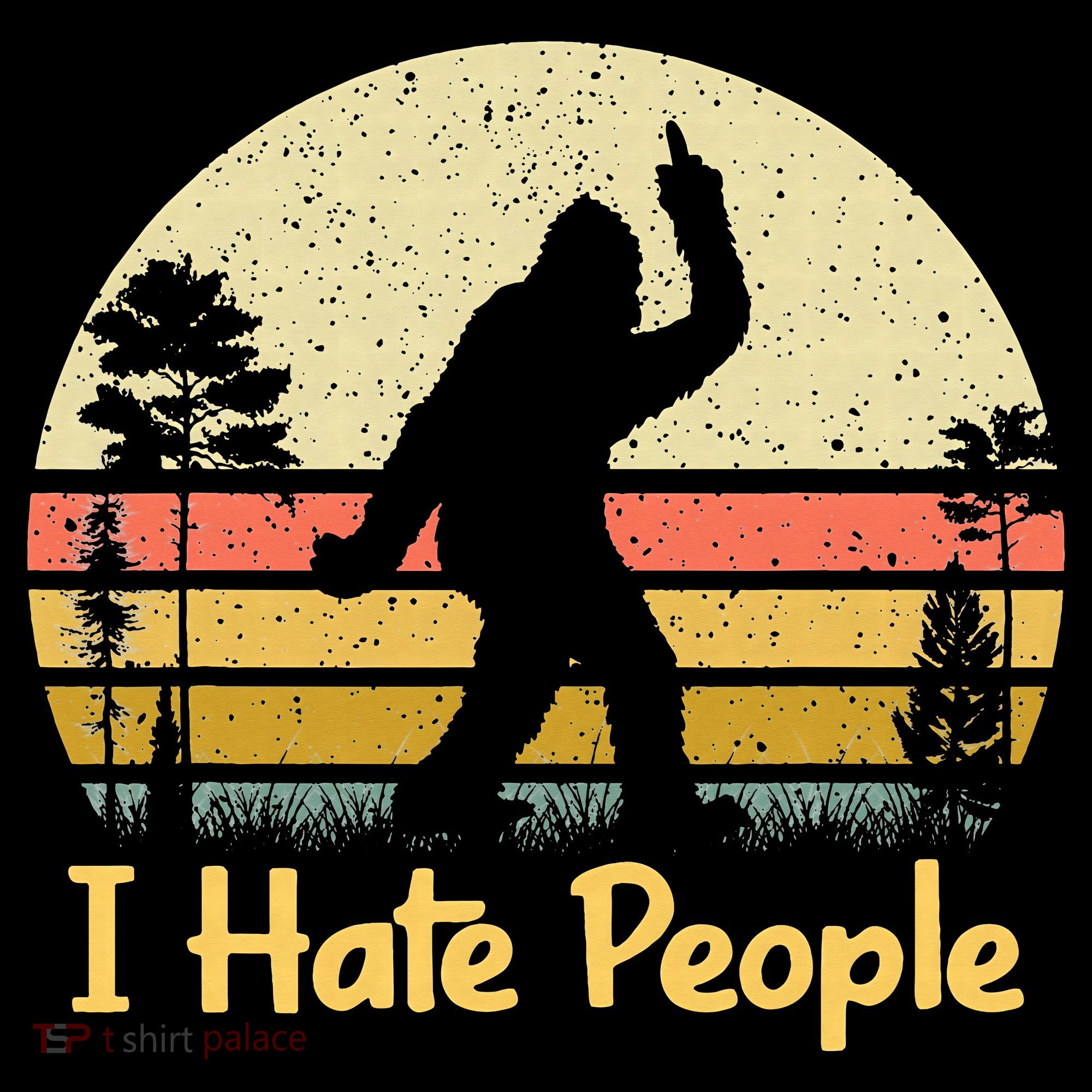 Retro Camping Bigfoot Sasquatch Middle Women's Tank Top