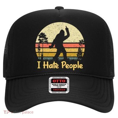 Retro Camping Bigfoot Sasquatch Middle Hat