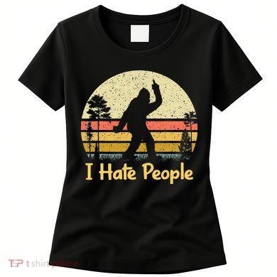 Retro Camping Bigfoot Sasquatch Middle Women's T-Shirt