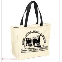 Raising Cattle Builds Character Working Them Builds Tote Bag thumb 2