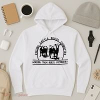 Raising Cattle Builds Character Working Them Builds Hoodie thumb 3