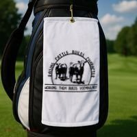 Raising Cattle Builds Character Working Them Builds Golf Towel thumb 2