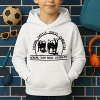Raising Cattle Builds Character Working Them Builds Kids Hoodie thumb 2