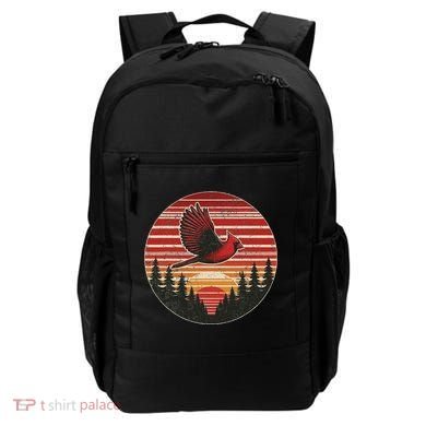 Red Cardinal Bird Vintage Retro Birdwatching Birding Backpack