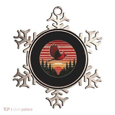 Red Cardinal Bird Vintage Retro Birdwatching Birding Ornament