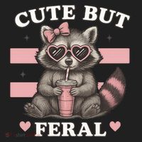 Raccoon Cute But Feral Funny Animal Beanie thumb 2