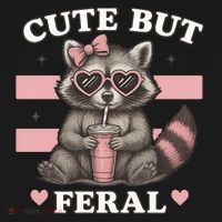 Raccoon Cute But Feral Funny Animal Mousepad thumb 1
