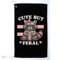 Raccoon Cute But Feral Funny Animal Golf Towel thumb 0