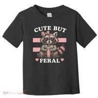 Raccoon Cute But Feral Funny Animal Toddler T-Shirt thumb 0