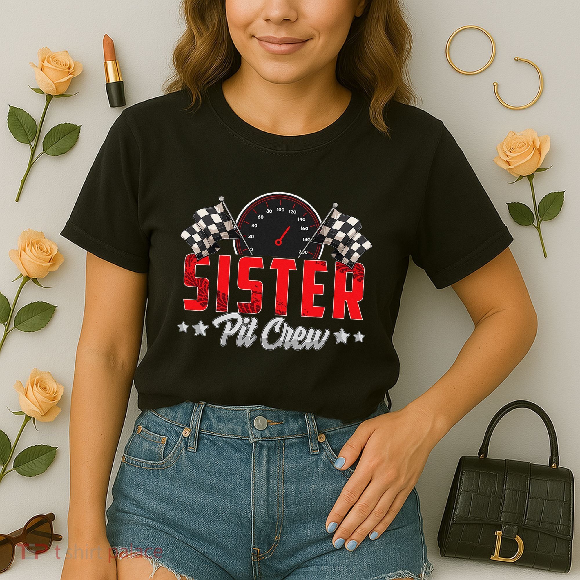 Race Car Birthday Party Racing Family Sister Pit Crew Comfort Colors Boxy T-Shirt
