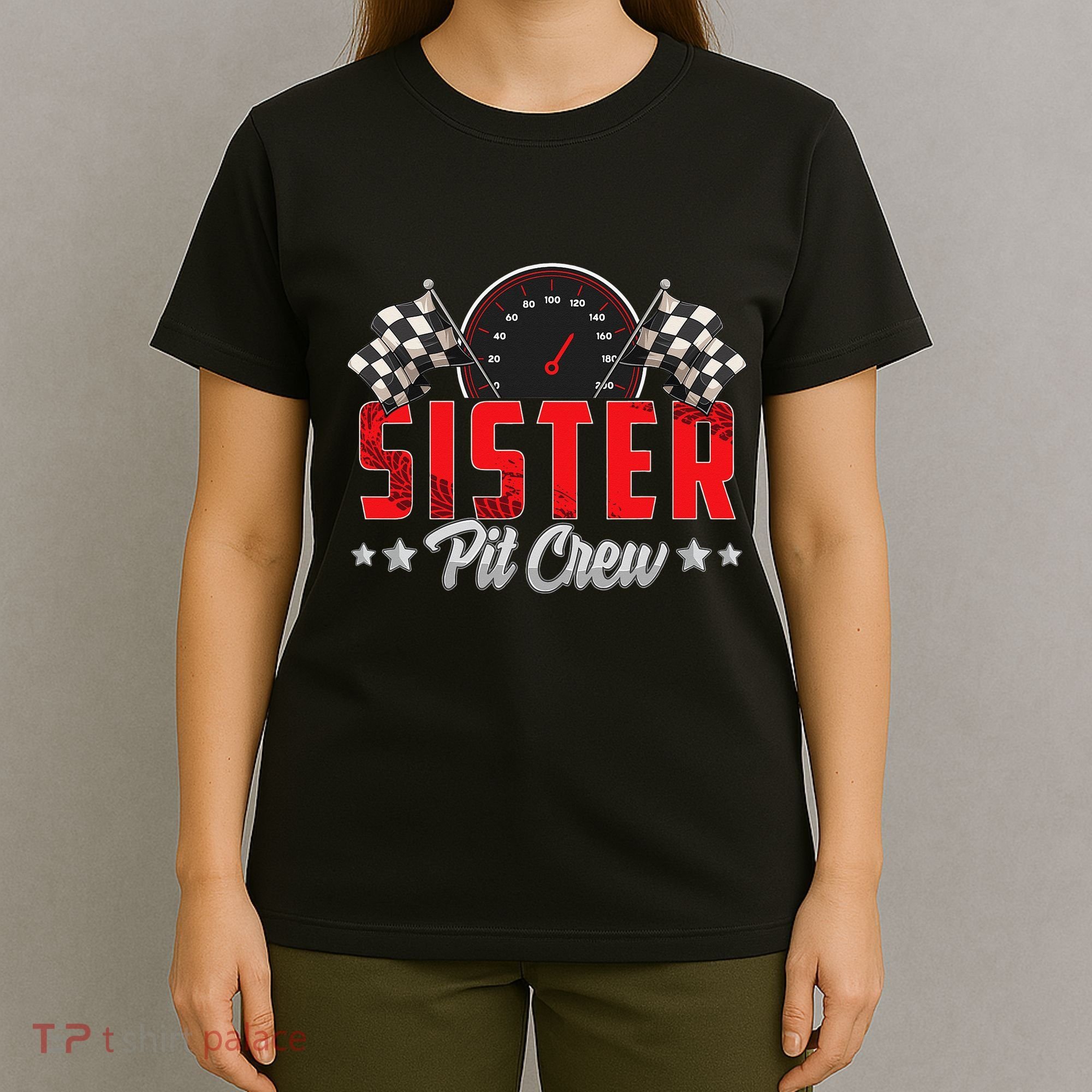 Race Car Birthday Party Racing Family Sister Pit Crew T-Shirt