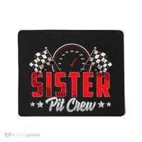 Race Car Birthday Party Racing Family Sister Pit Crew Mousepad thumb 0