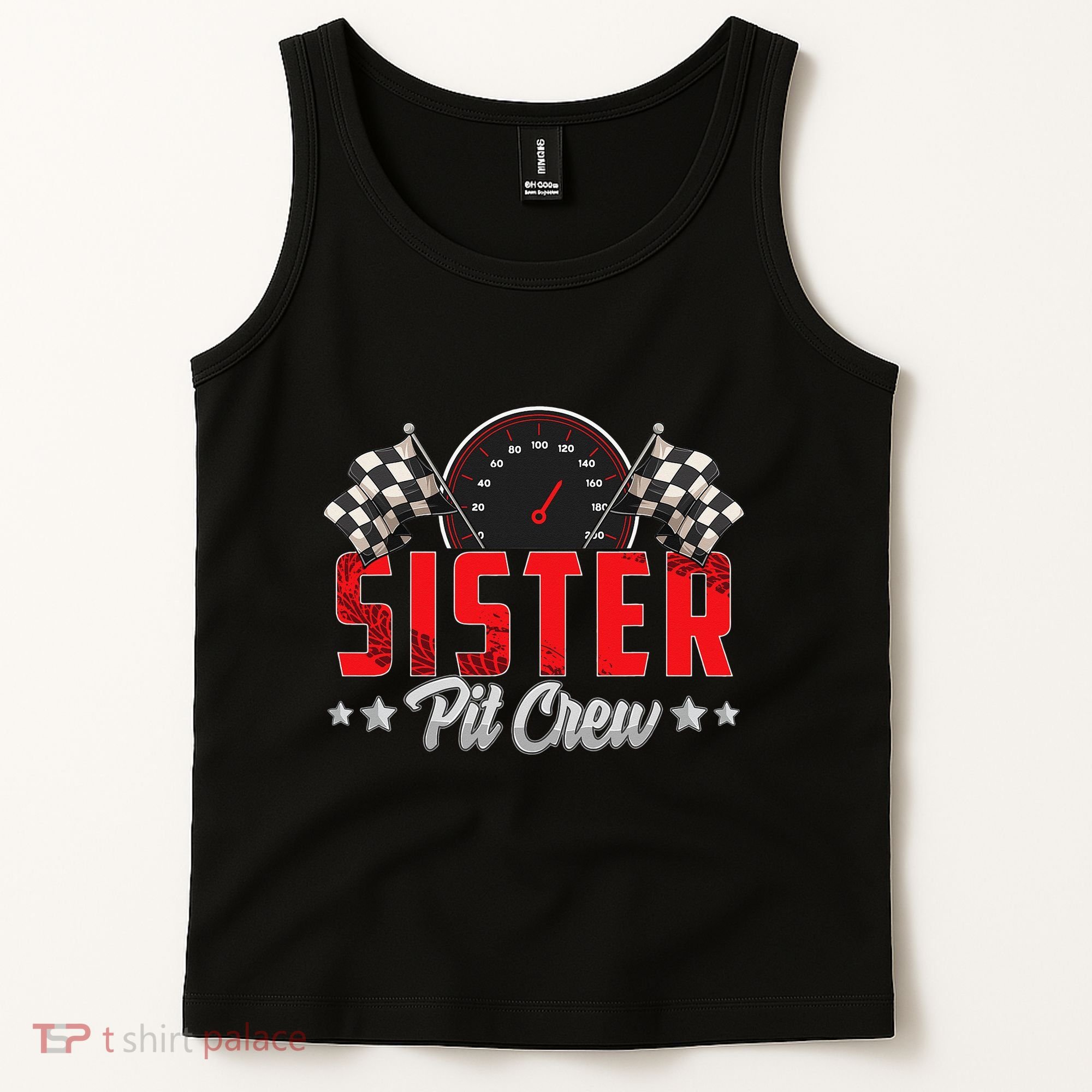Race Car Birthday Party Racing Family Sister Pit Crew Tank Top