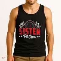 Race Car Birthday Party Racing Family Sister Pit Crew Tank Top thumb 3
