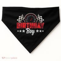 Race Car Birthday Party Racing Family Birthday Boy Pit Crew USA-Made Doggie Bandana thumb 0