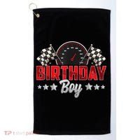 Race Car Birthday Party Racing Family Birthday Boy Pit Crew Golf Towel thumb 0