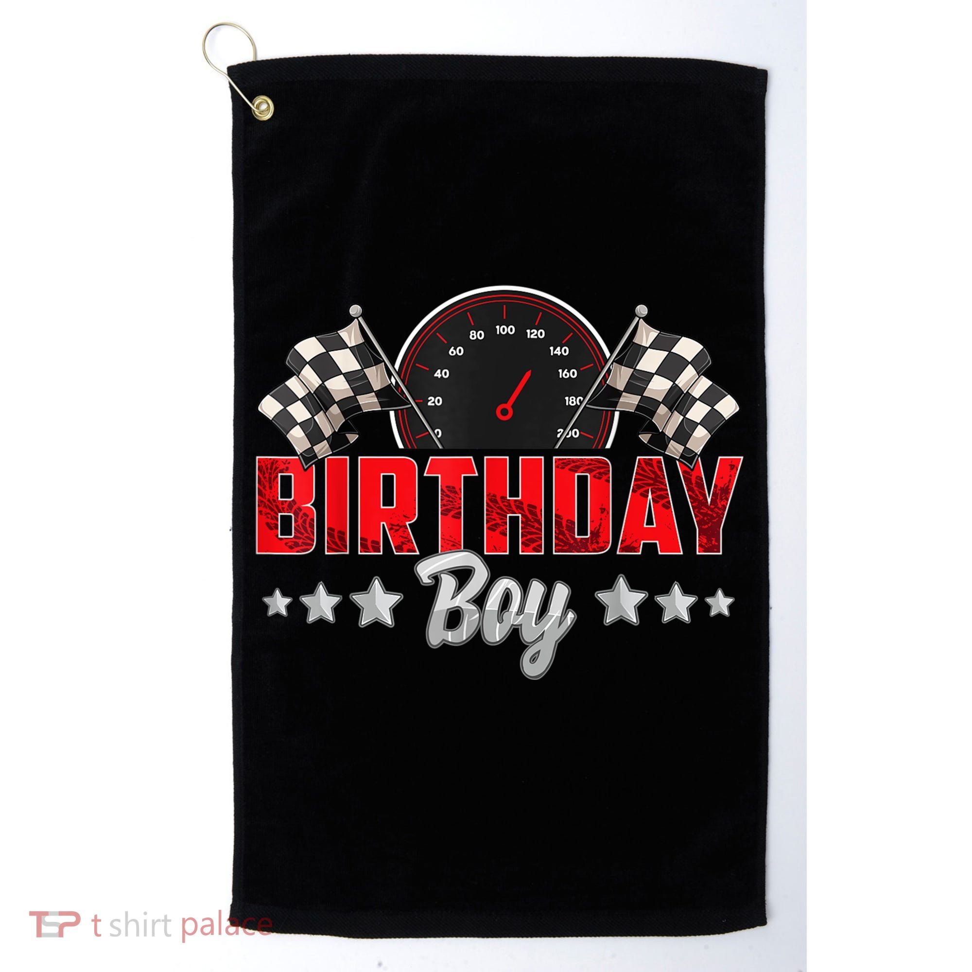 Race Car Birthday Party Racing Family Birthday Boy Pit Crew Golf Towel