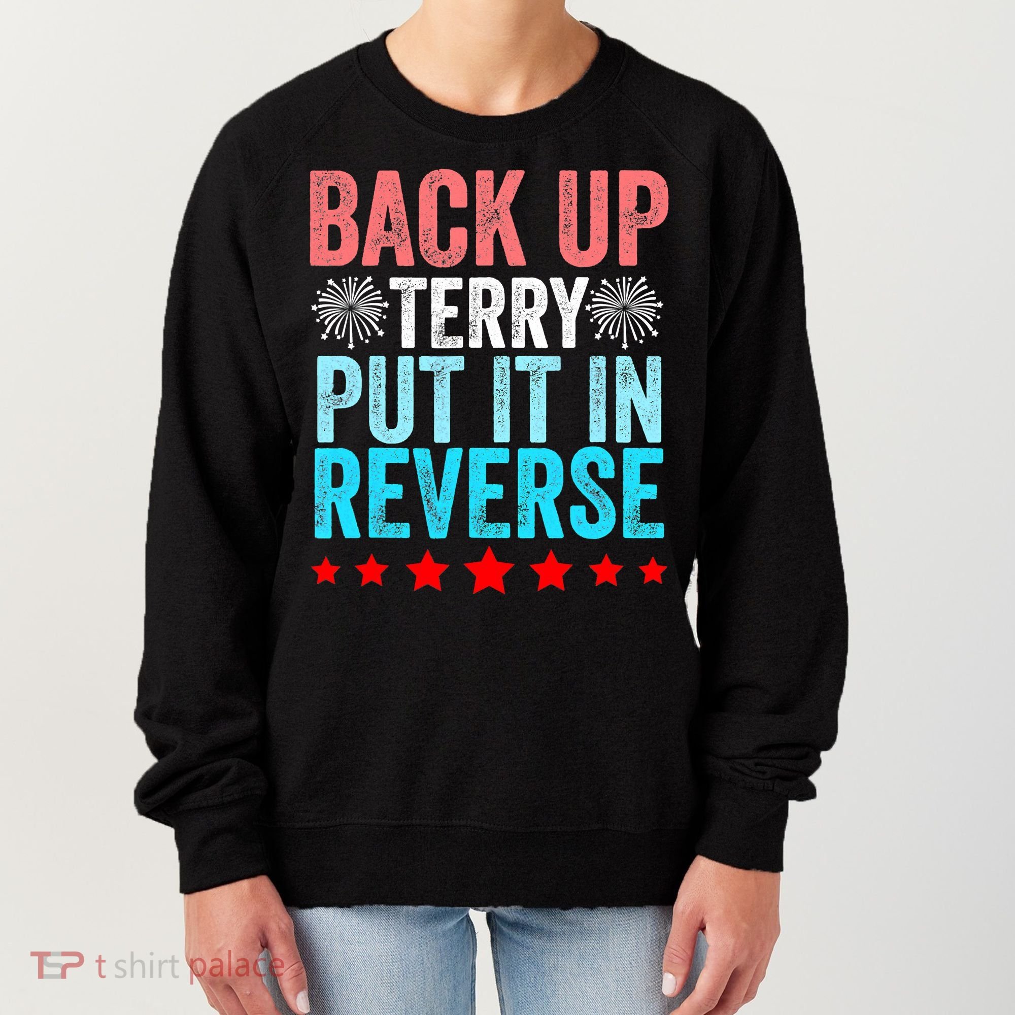 Retro Costume Back It Up Terry 4th Of July Fireworks Funny Women's Sweatshirt