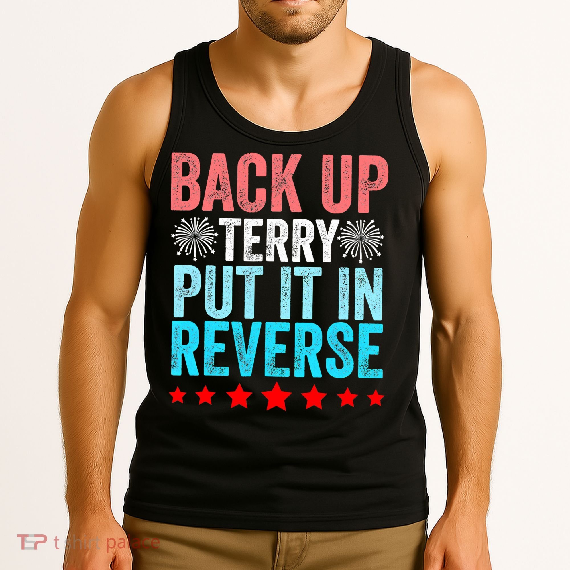 Retro Costume Back It Up Terry 4th Of July Fireworks Funny Tank Top