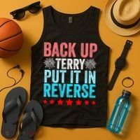 Retro Costume Back It Up Terry 4th Of July Fireworks Funny Tank Top thumb 4