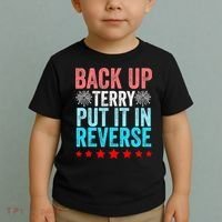 Retro Costume Back It Up Terry 4th Of July Fireworks Funny Toddler T-Shirt thumb 2