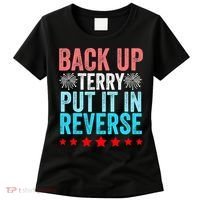 Retro Costume Back It Up Terry 4th Of July Fireworks Funny Women's T-Shirt thumb 0