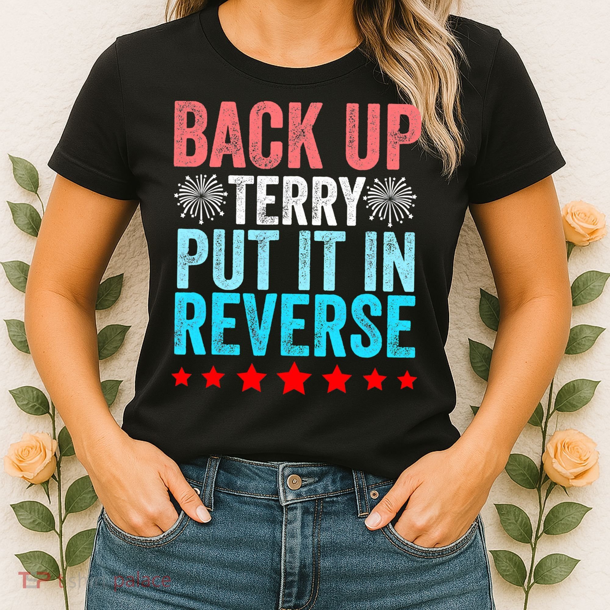 Retro Costume Back It Up Terry 4th Of July Fireworks Funny Women's T-Shirt