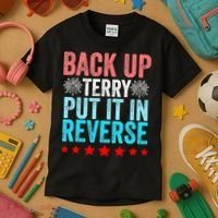 Retro Costume Back It Up Terry 4th Of July Fireworks Funny Kids T-Shirt thumb 3