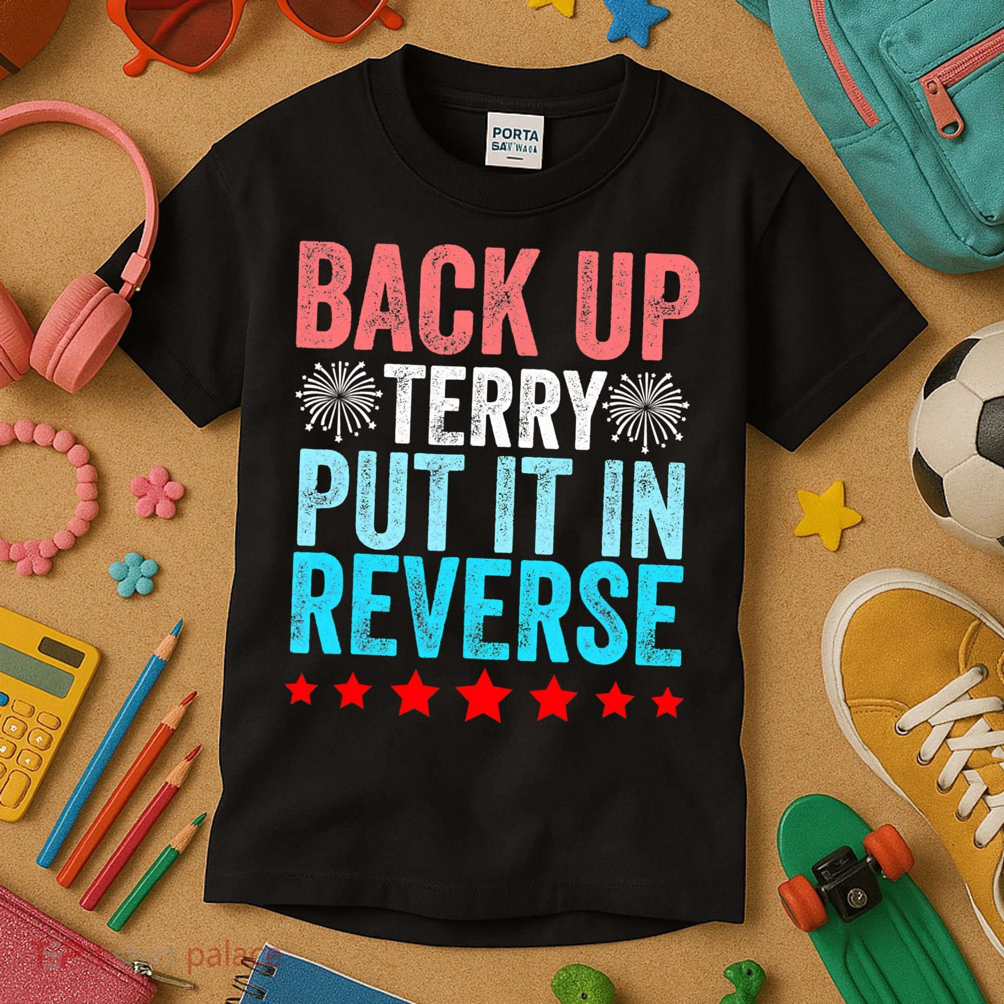Retro Costume Back It Up Terry 4th Of July Fireworks Funny Kids T-Shirt