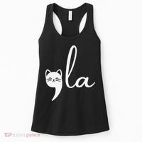 Retro Cat Comma La Kamala Harris For President 2024 Election Gift Women's Tank Top thumb 0
