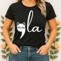 Retro Cat Comma La Kamala Harris For President 2024 Election Gift Women's T-Shirt thumb 2