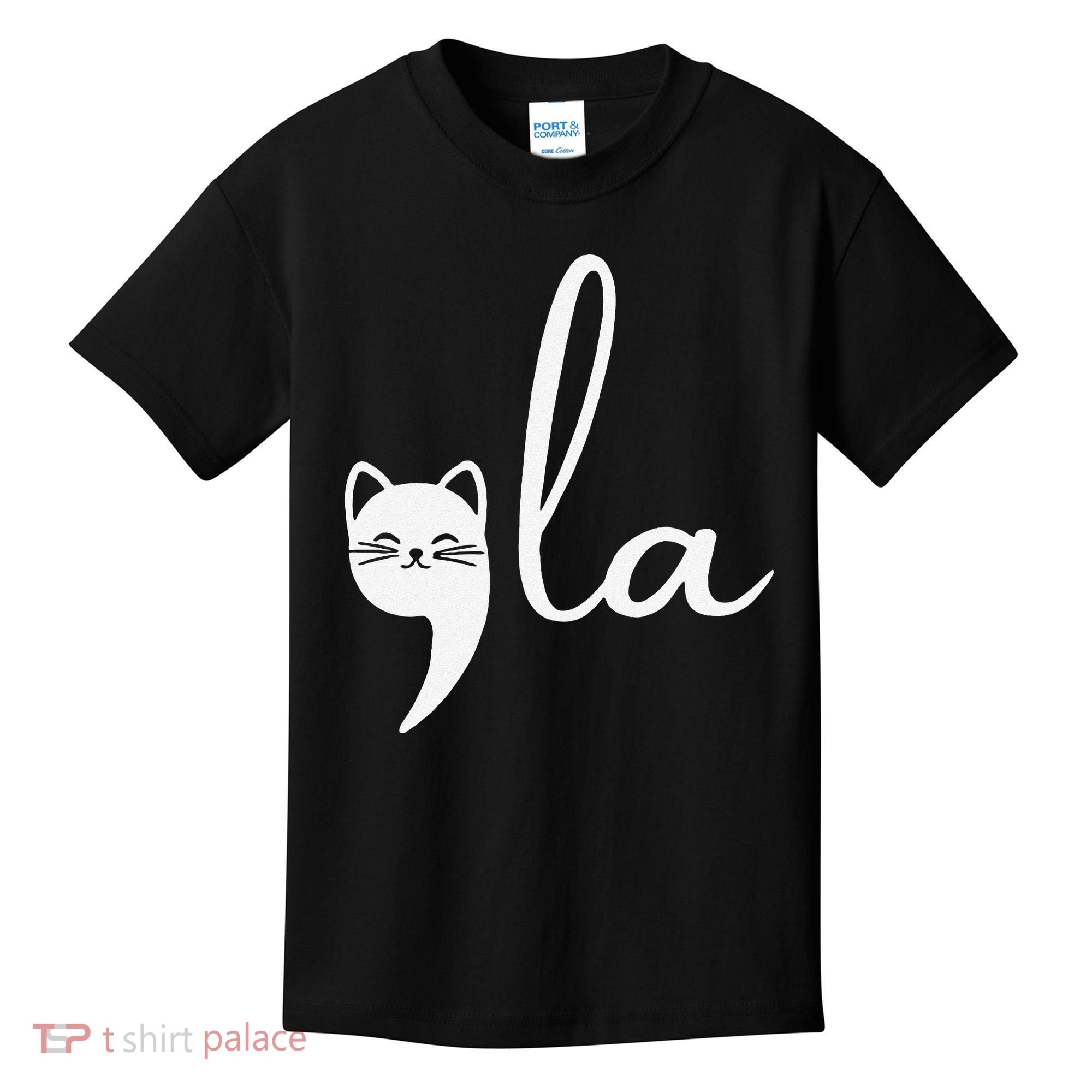 Retro Cat Comma La Kamala Harris For President 2024 Election Gift Kids T-Shirt