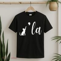 Retro Cat Comma La Kamala Harris For President 2024 Election T-Shirt thumb 2