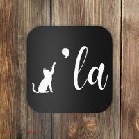 Retro Cat Comma La Kamala Harris For President 2024 Election Coaster thumb 0