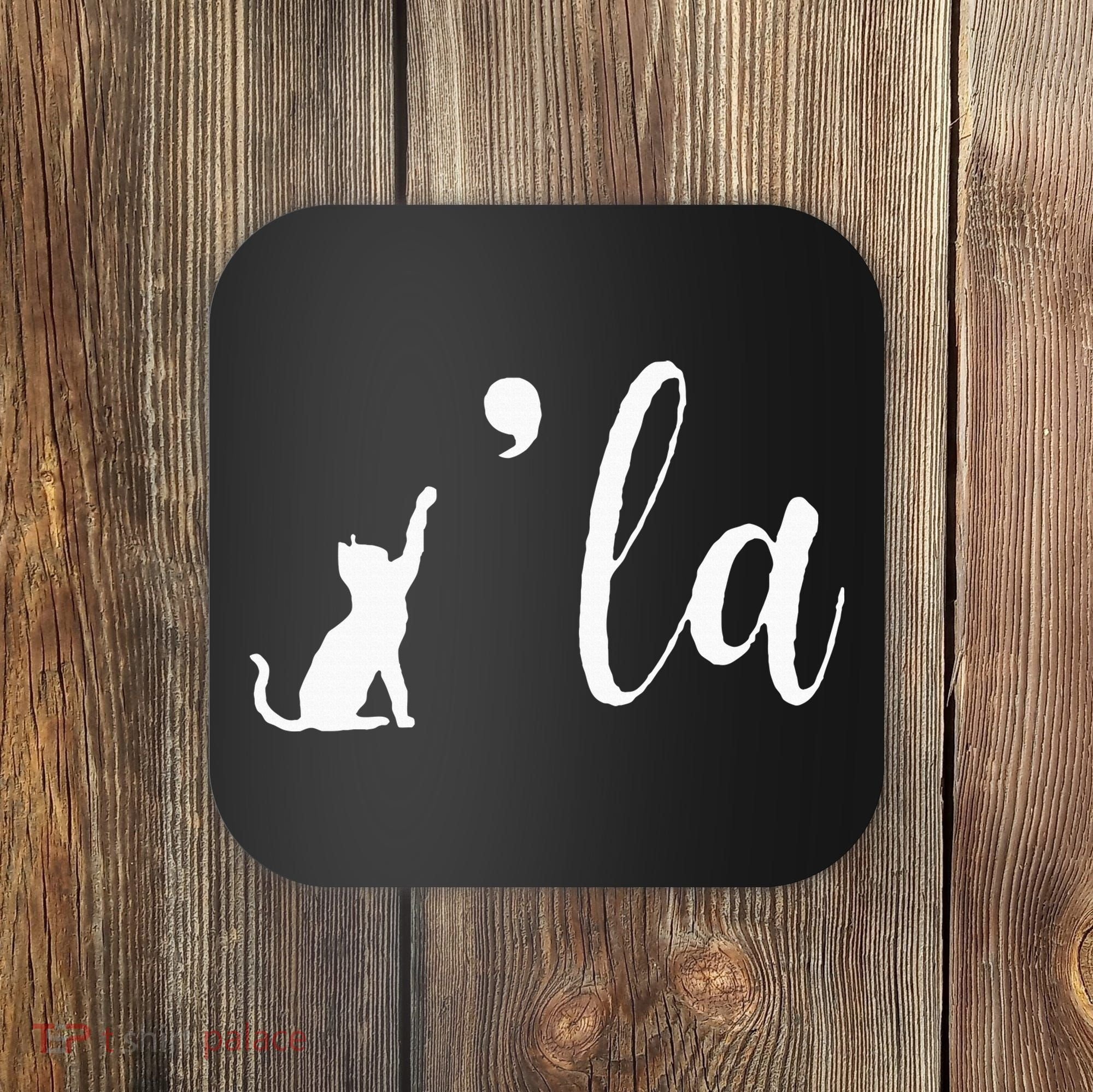 Retro Cat Comma La Kamala Harris For President 2024 Election Coaster