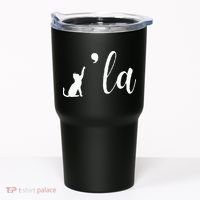 Retro Cat Comma La Kamala Harris For President 2024 Election Tumbler thumb 0