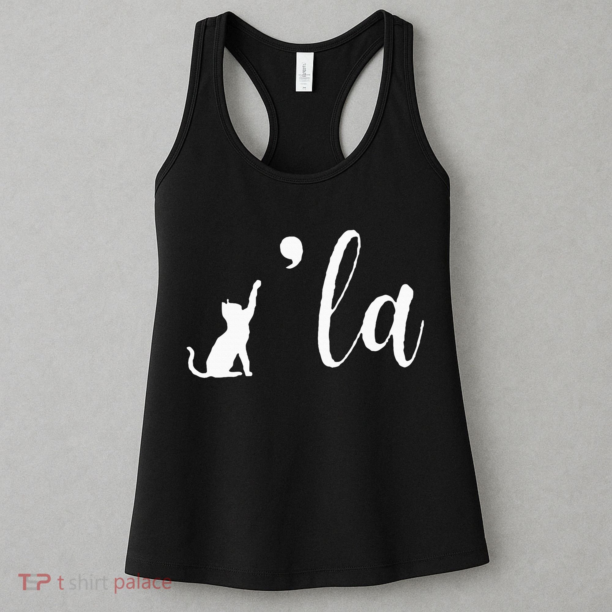 Retro Cat Comma La Kamala Harris For President 2024 Election Women's Tank Top